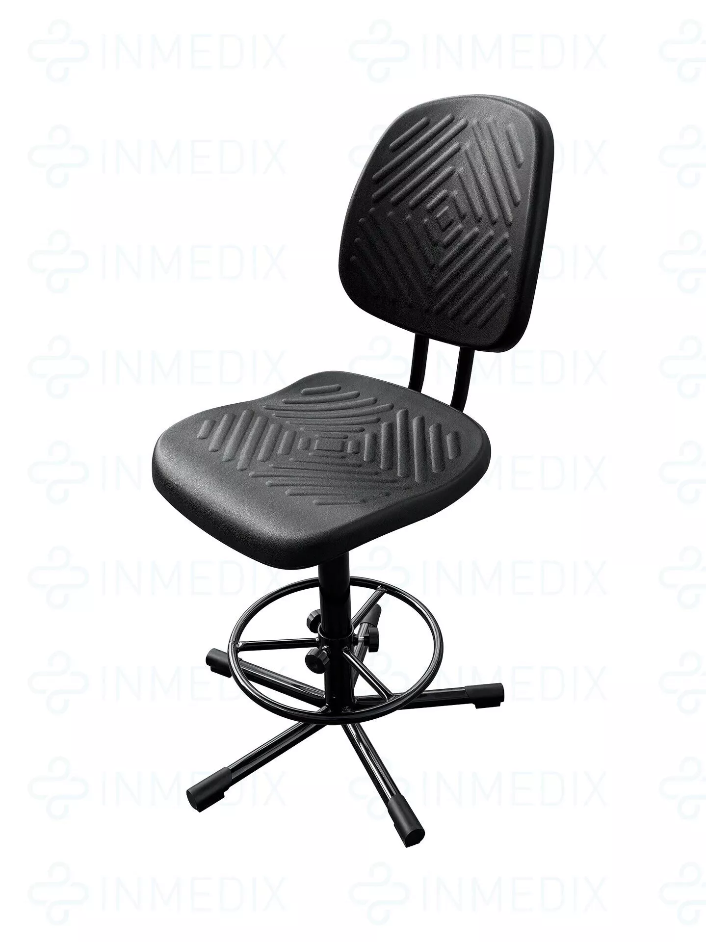 Купить  КР10-2(1) (винтовая опора) Стул промышленный, сиденье и спинка полиуретан КР10-2(1) INMEDIX по лучшей цене с доставкой - интернет-магазин Прогрессивные решения