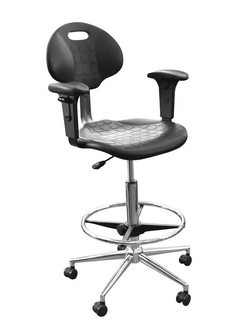 Кресло лабораторное полиуретановое с подлокотниками КР12-В INMEDIX КР12-В по лучшей цене с доставкой - интернет-магазин Прогрессивные решения